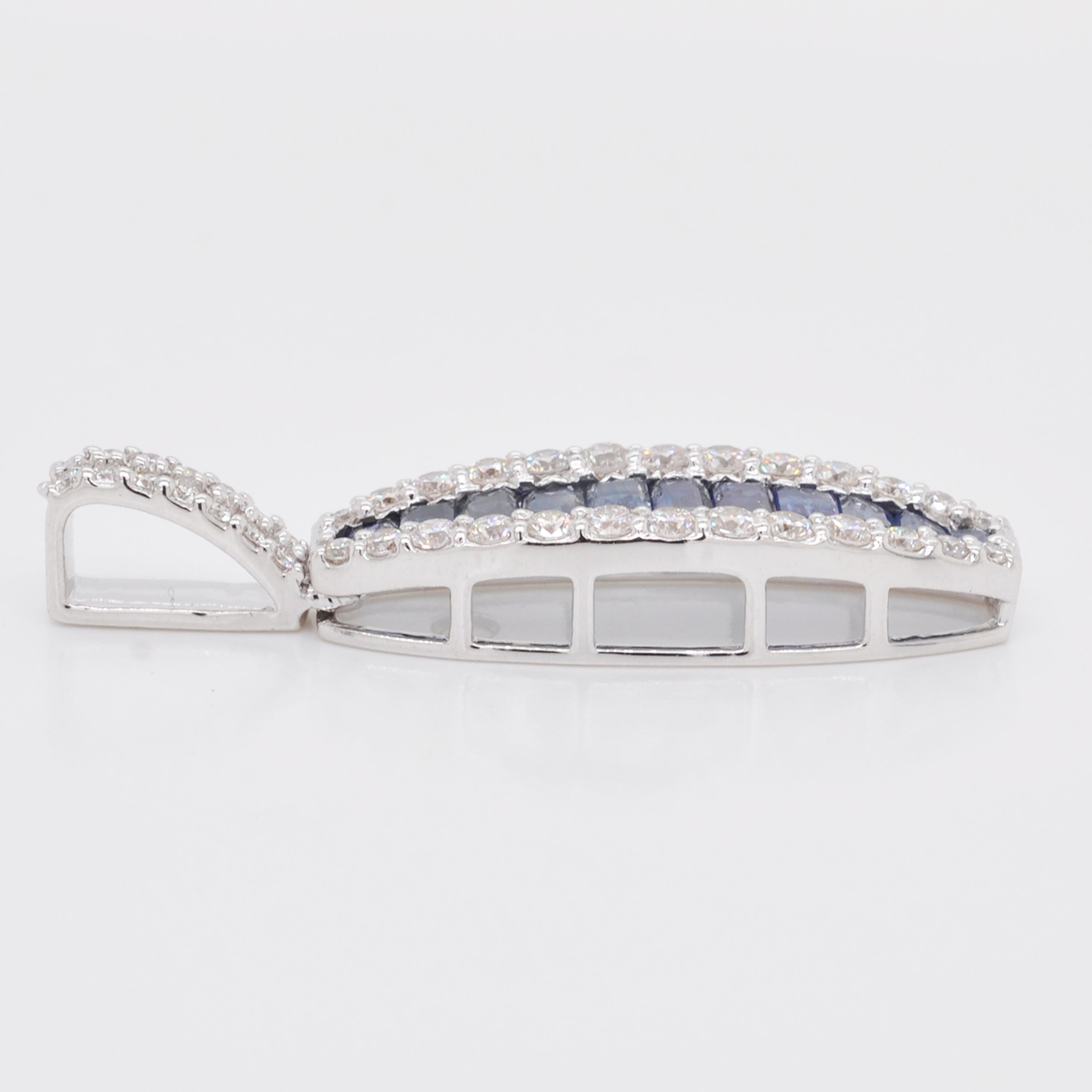baguette sapphire necklace