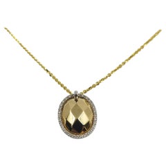 18 Karat Gold Charriol Flamme Blanche Pendant Necklace