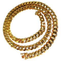 18 Karat Gold Classic Cuban Link Necklace