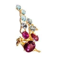 GRS Certified Pigeon's Blood Ruby Eighteen Karat Yellow Gold Cocktail Ring