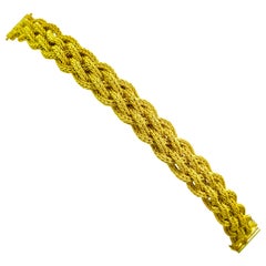 18 Karat Gold Contemporary Braided Bracelet