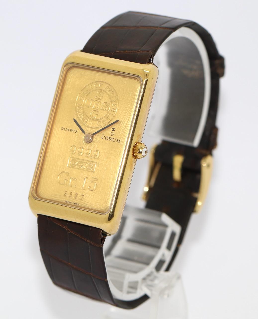 corum gold bar watch