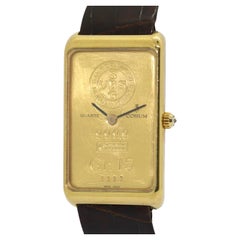 18 Karat Gold Corum Wrist Watch with Gr. 15 UBS SBG Gold Bar in 24K Ref. 4440056