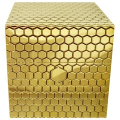 18 Karat Gold Cubic Case with Internal Cigarette Lighter 'Weight 350 Gr'