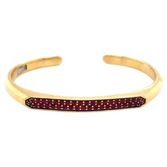 18 Karat Gold David Yurman Ruby Cuff Bracelet