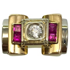 18 Karat Gold Deco Ring