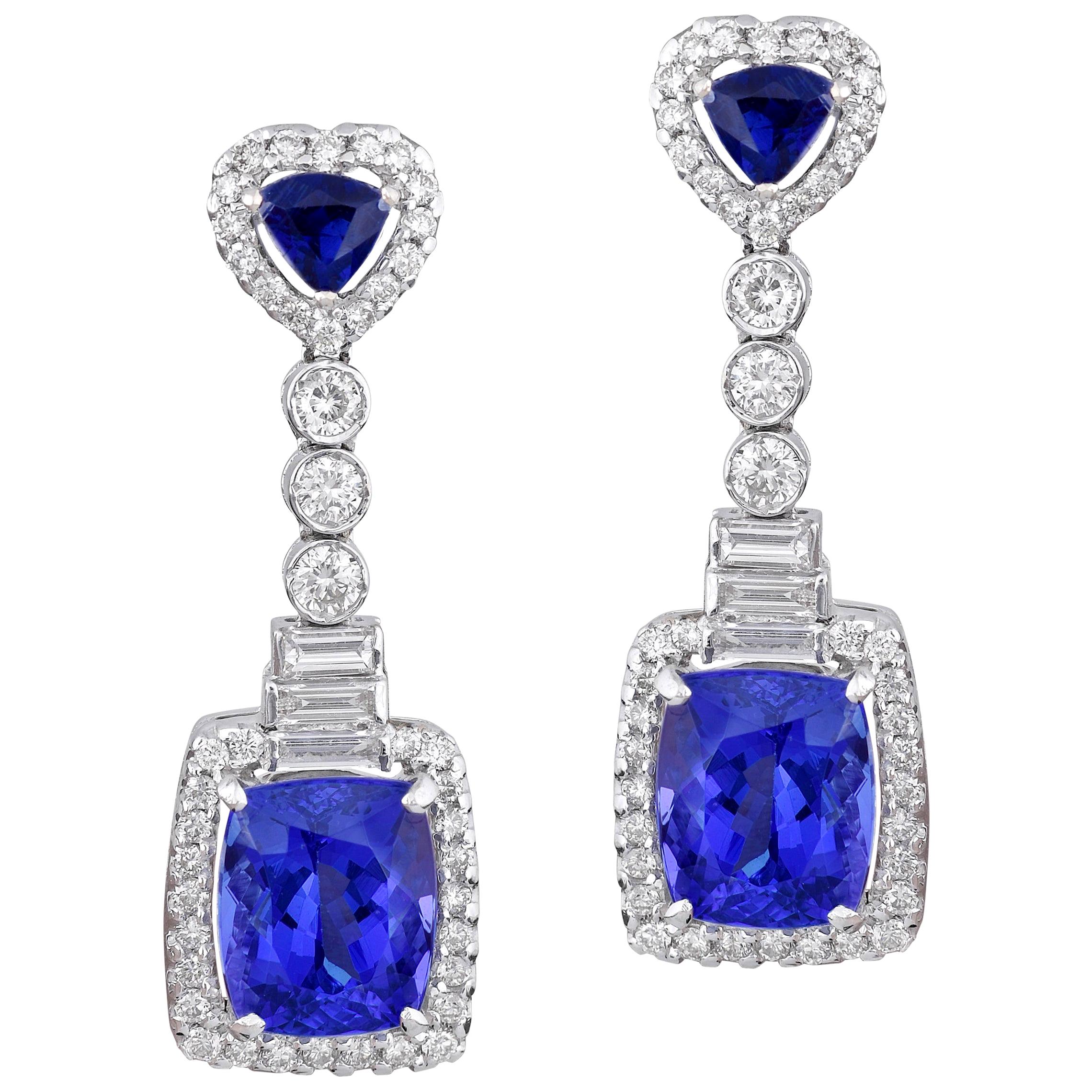 GIA Certifed 11.68 Carat Emeralds Sapphire Ruby Diamond Gold Dangle ...