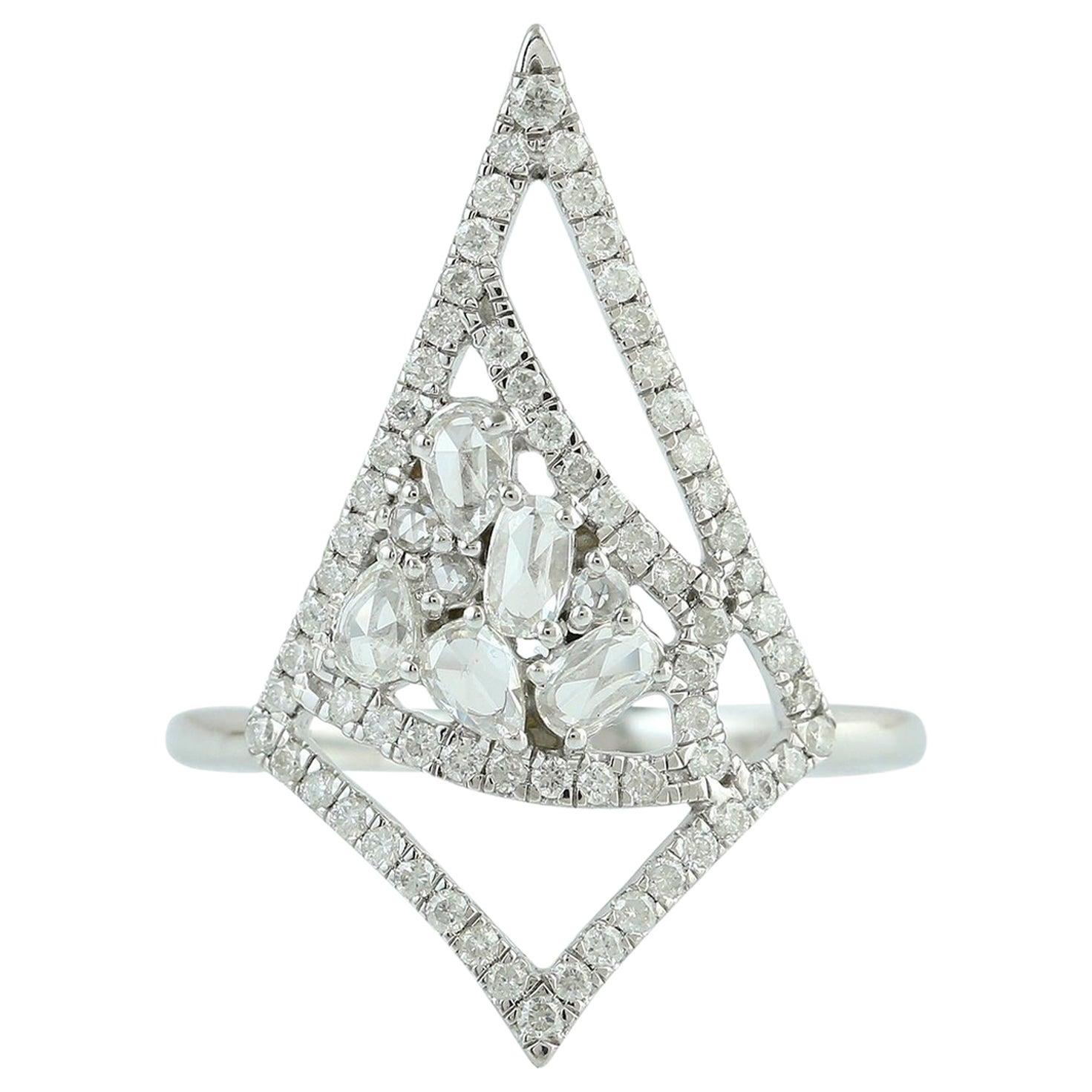 Anello a freccia con diamante in oro 18 carati
