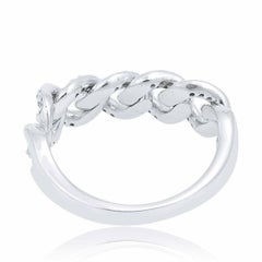 Meghna Jewels 14 Karat Gold Diamond Chain Link Ring