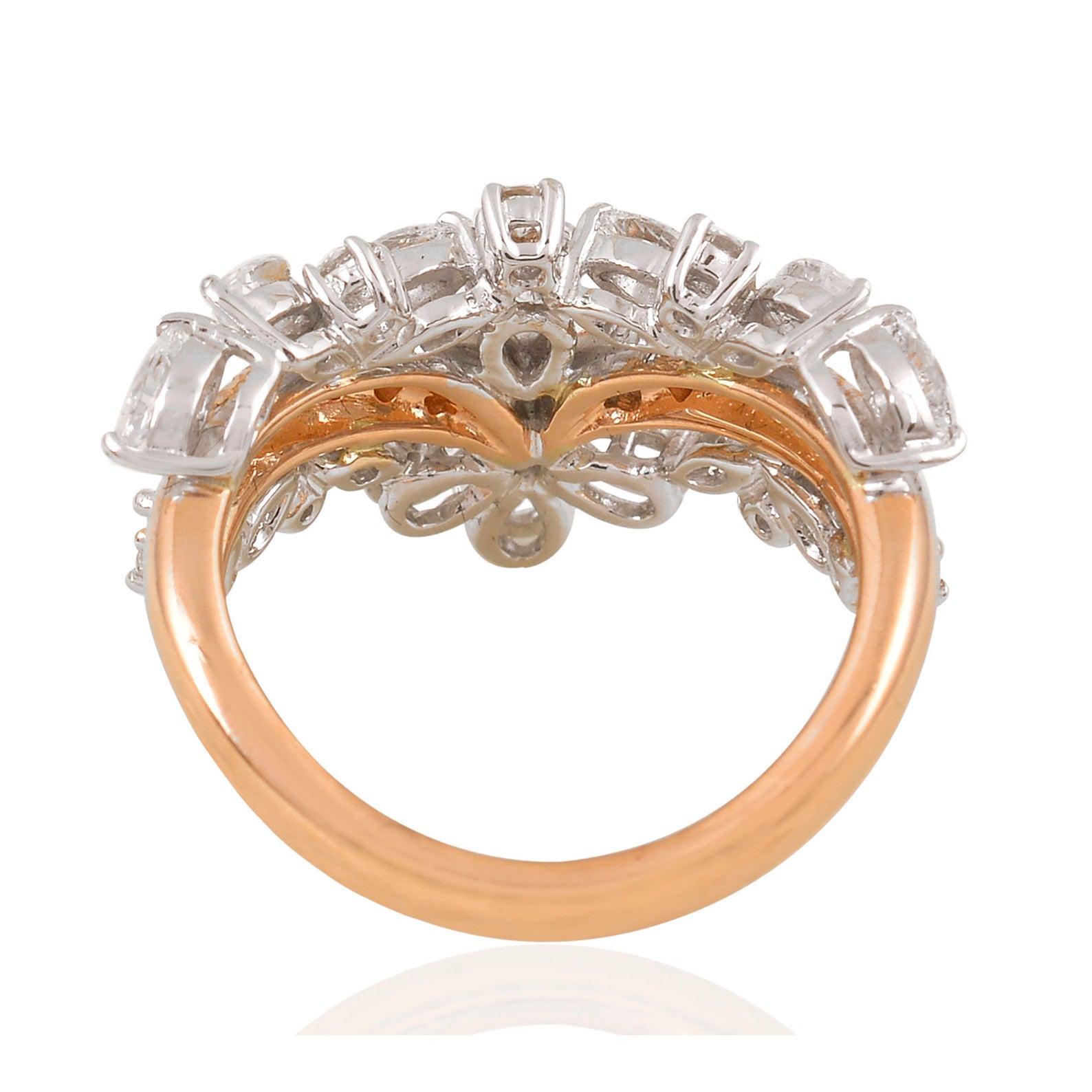 in vendita:  Anello di fidanzamento Chevron con diamante in oro 18 carati 5