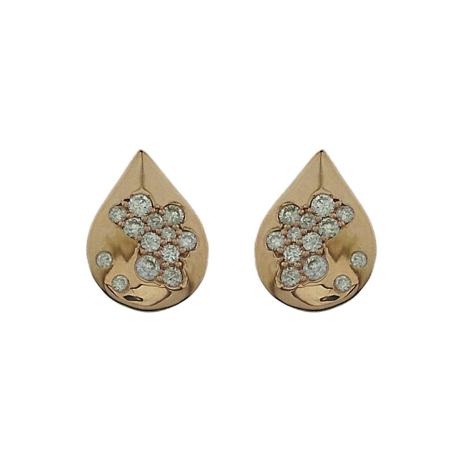 Modern 18 Karat Gold Diamond Constellation Stud Earrings For Sale