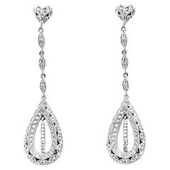 18 Karat Gold Diamond Drop Earrings
