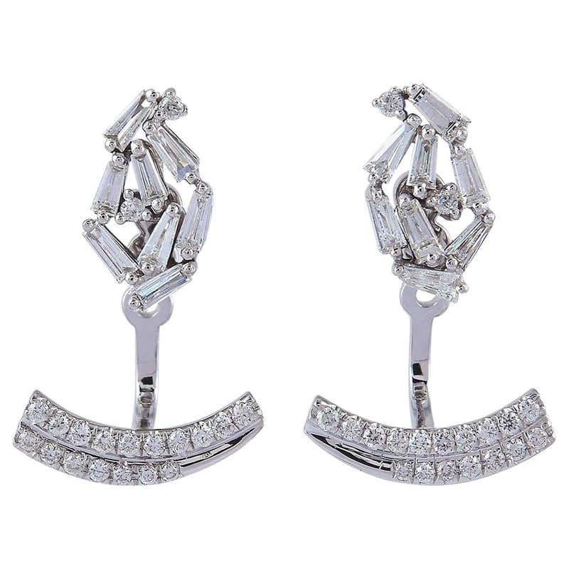 Diamond jacket earrings Clearance