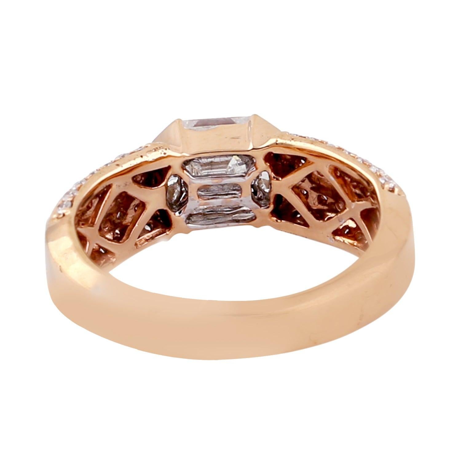 For Sale:  18 Karat Gold Diamond Engagement Ring 2