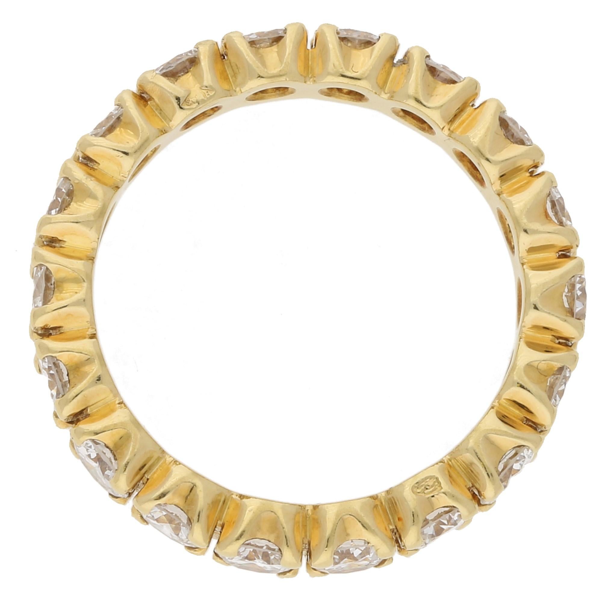 18 carat yellow gold eternity rings
