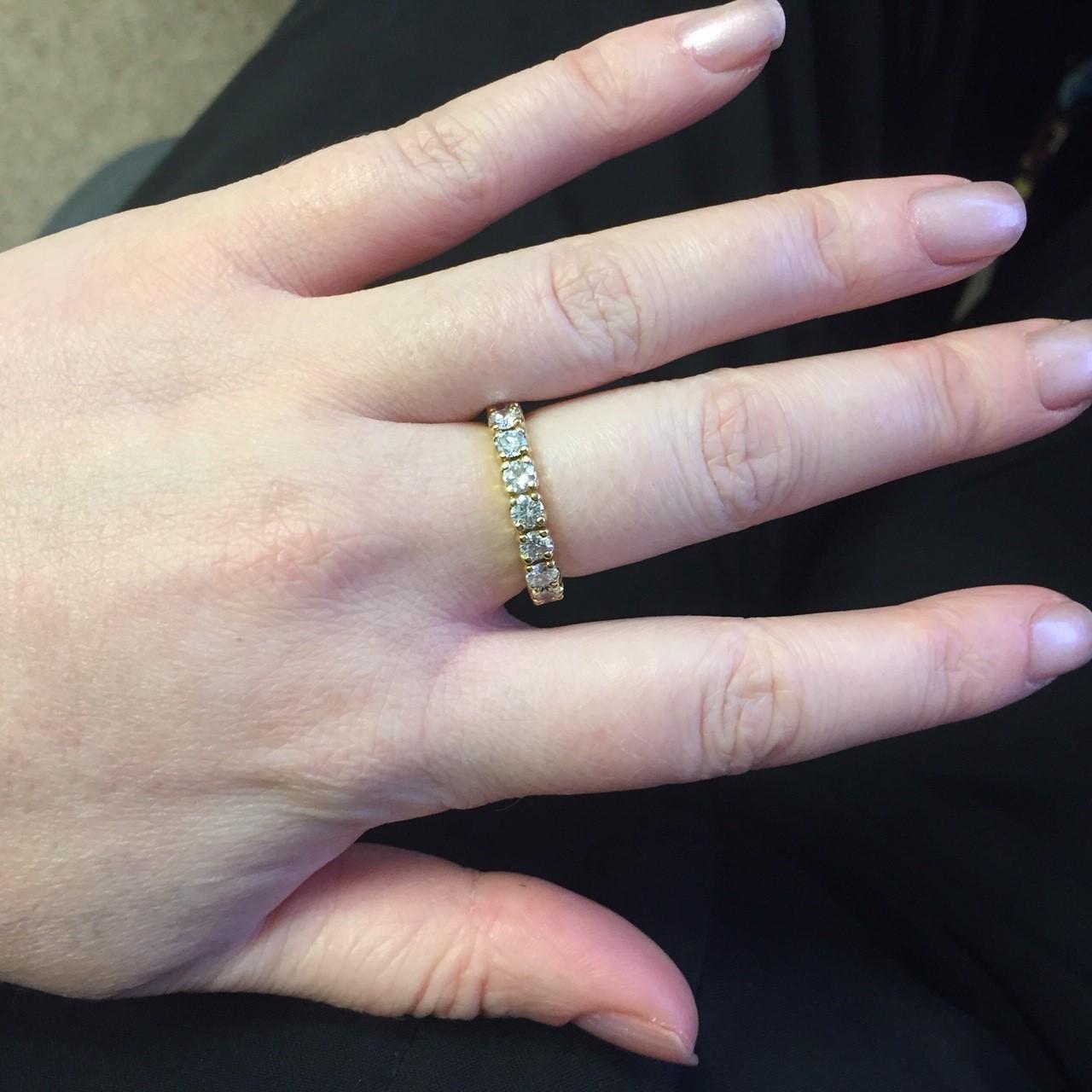 18 carat gold eternity ring