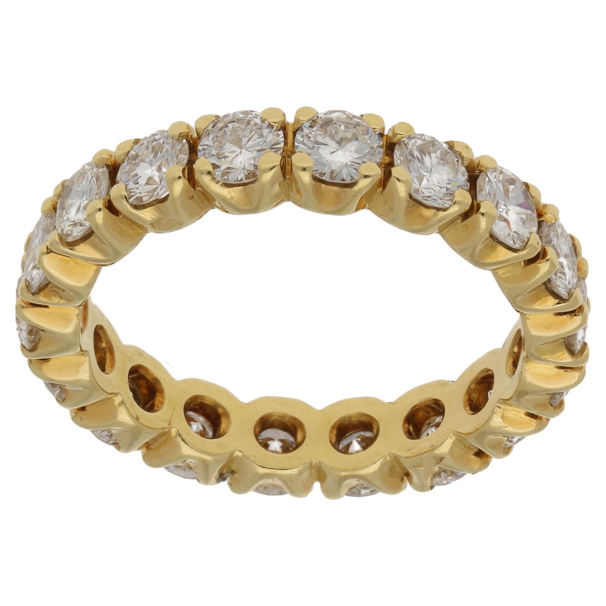 Diamond Eternity Ring in 18 Karat Yellow Gold 2.70ct