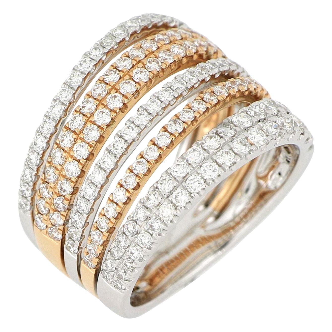 18 Karat Gold Diamond Ring For Sale