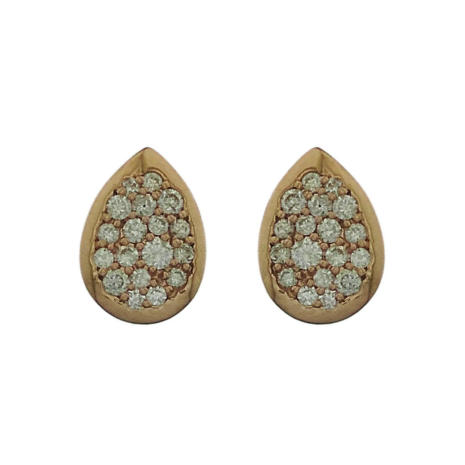 Modern 18 Karat Gold Diamond Galaxy Stud Earrings For Sale