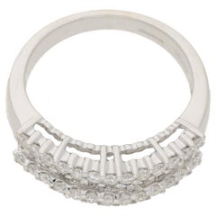 Diamond Half Eternity Ring in 18 Karat White Gold