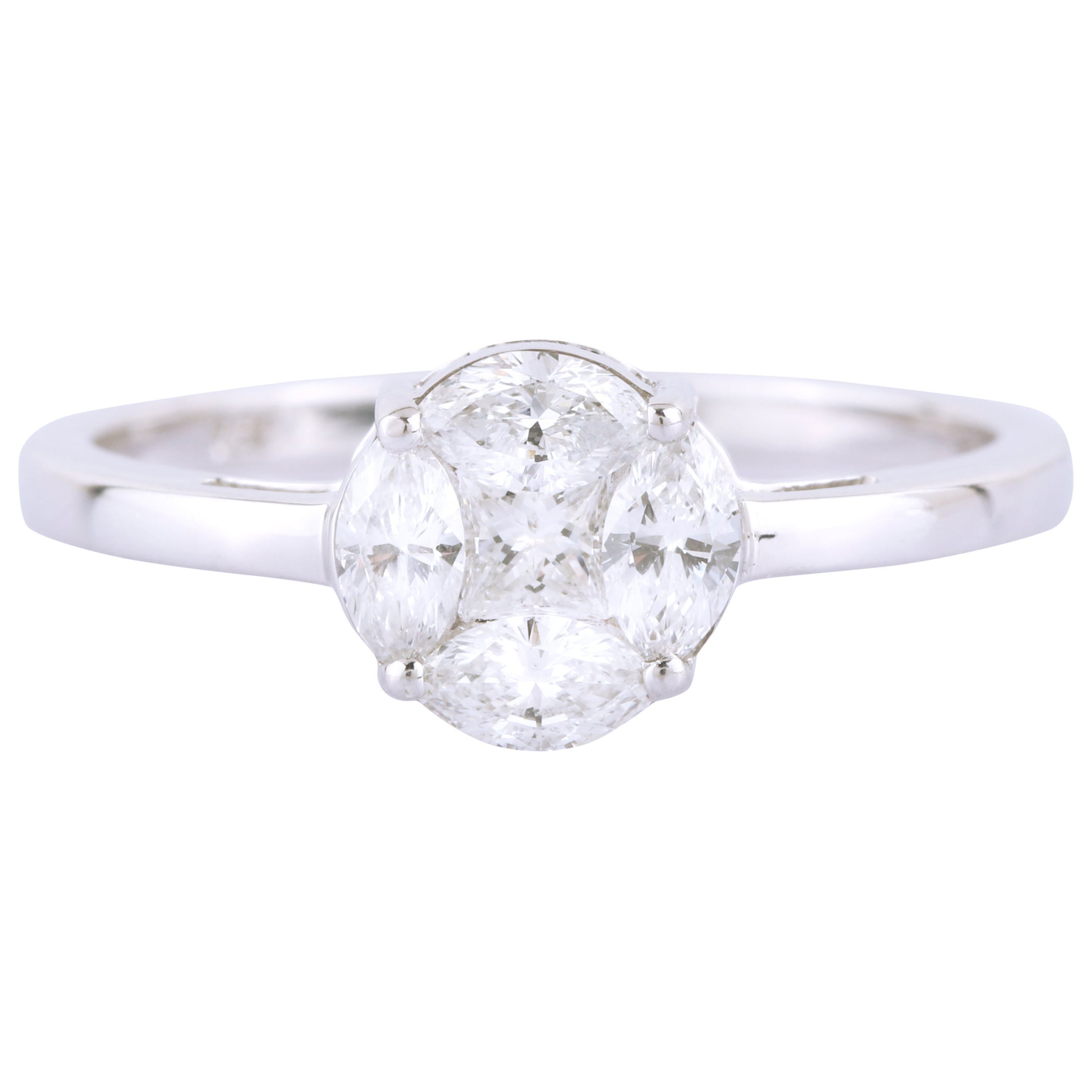 Bague en or 18 carats sertie de diamants « Image-Set »