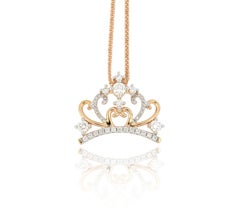 18 Karat Gold Diamant-Anhänger mit Halskette