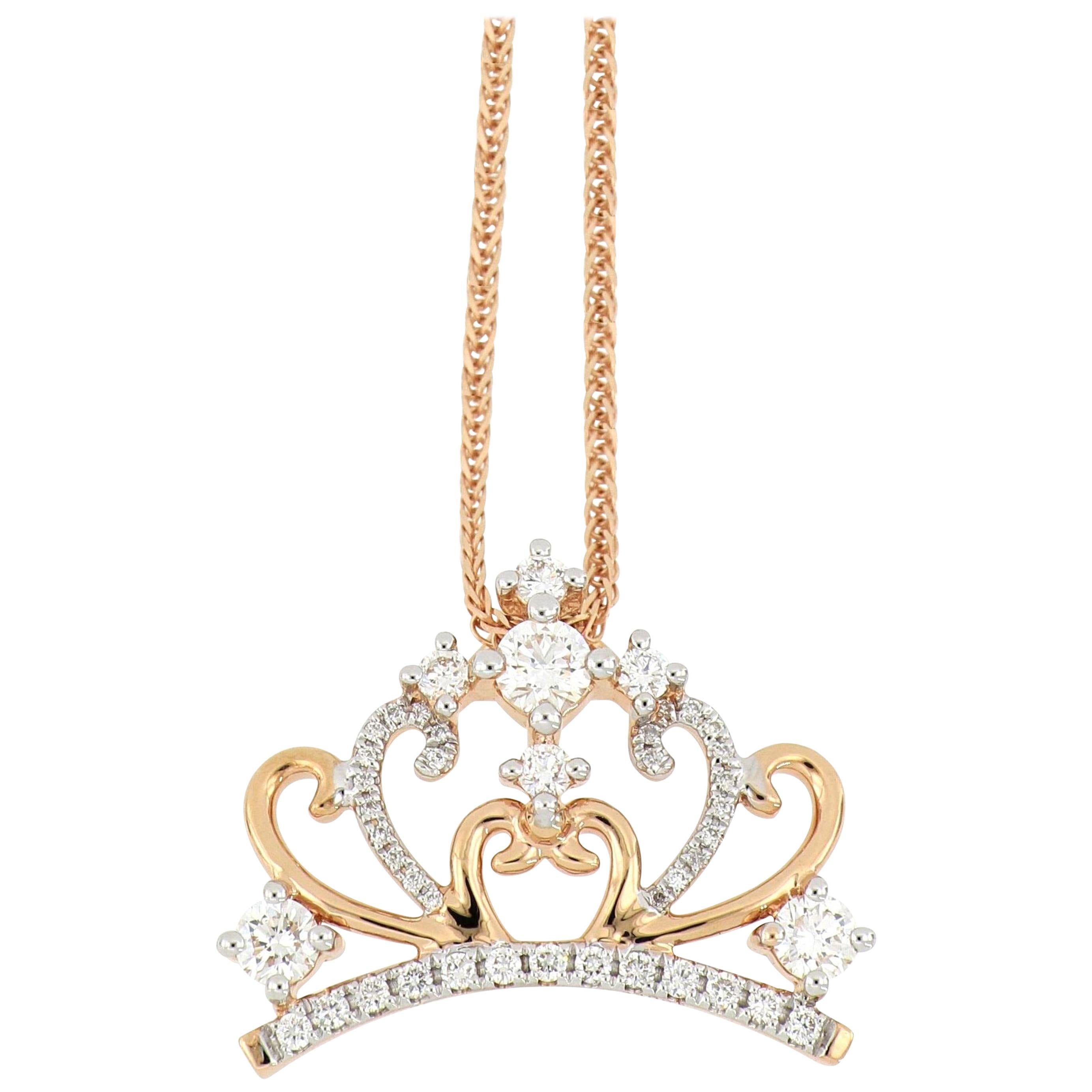18 Karat Gold Diamond Pendant 'With Necklace'