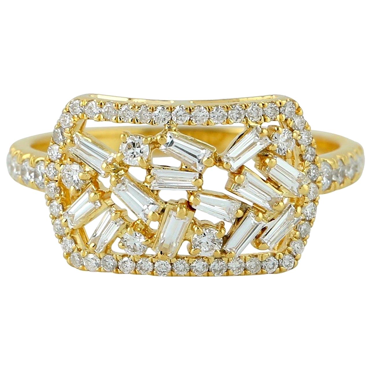 18 Karat Gold Diamant-Ring