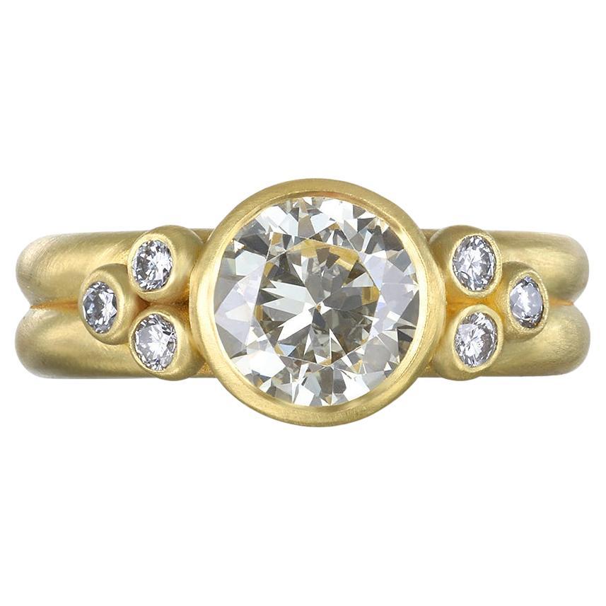 Bague en or 18 carats avec diamant en vente