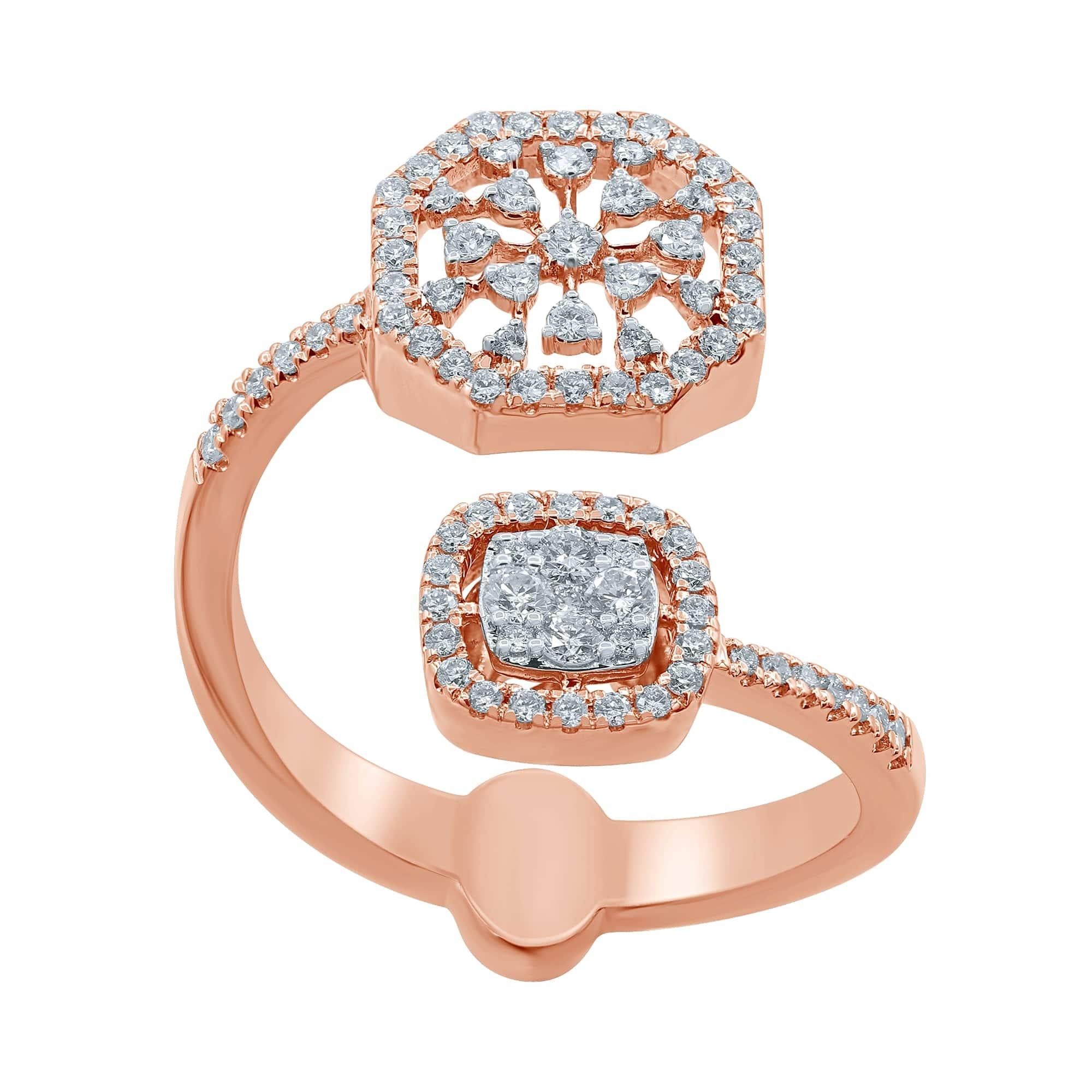 18 Karat Gold Diamond Round Snowflakes Bracelet For Sale 5