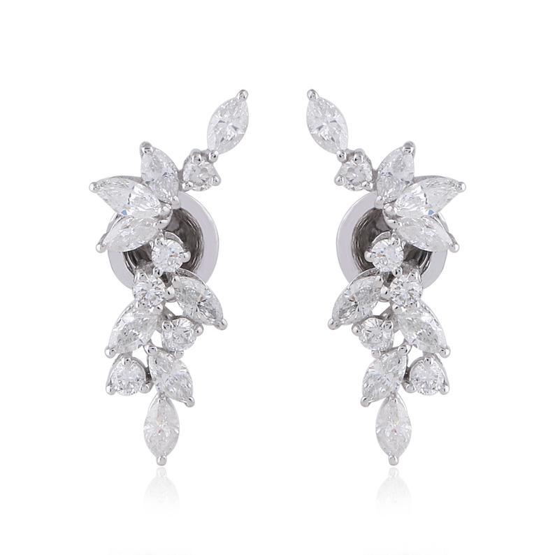 vine diamond earrings