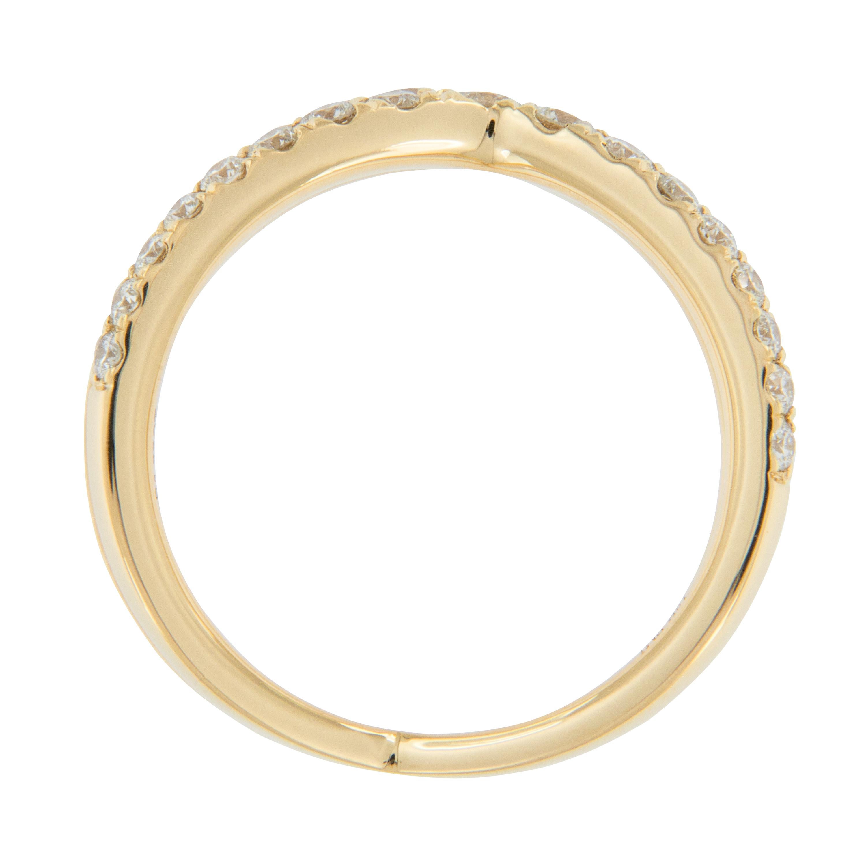 18 Karat Gold und Diamant X Crossover Ring von Campanelli & Pear (Rundschliff) im Angebot