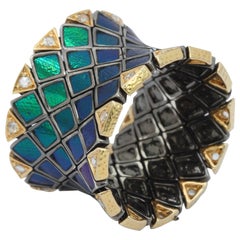 18 Karat Gold Diamonds Scarab Cocktail Ring