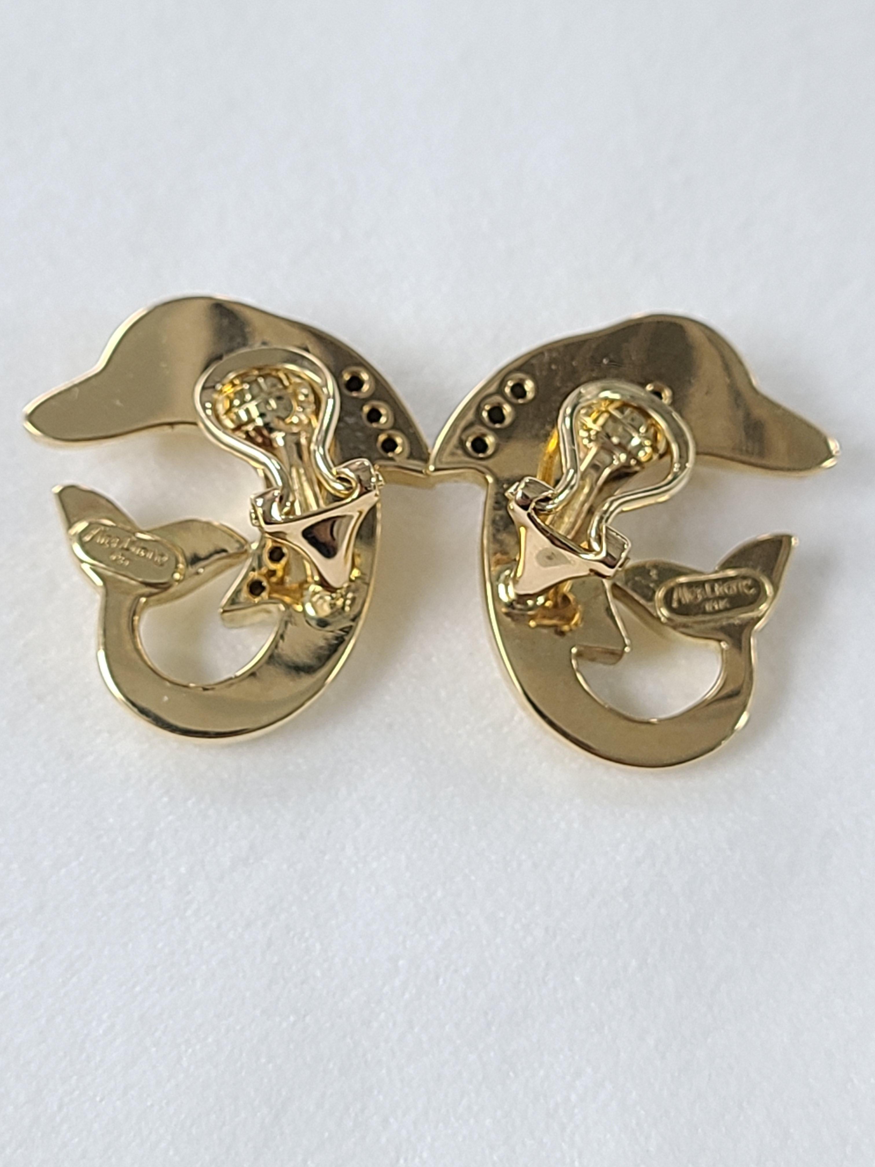 dolphin gold earrings
