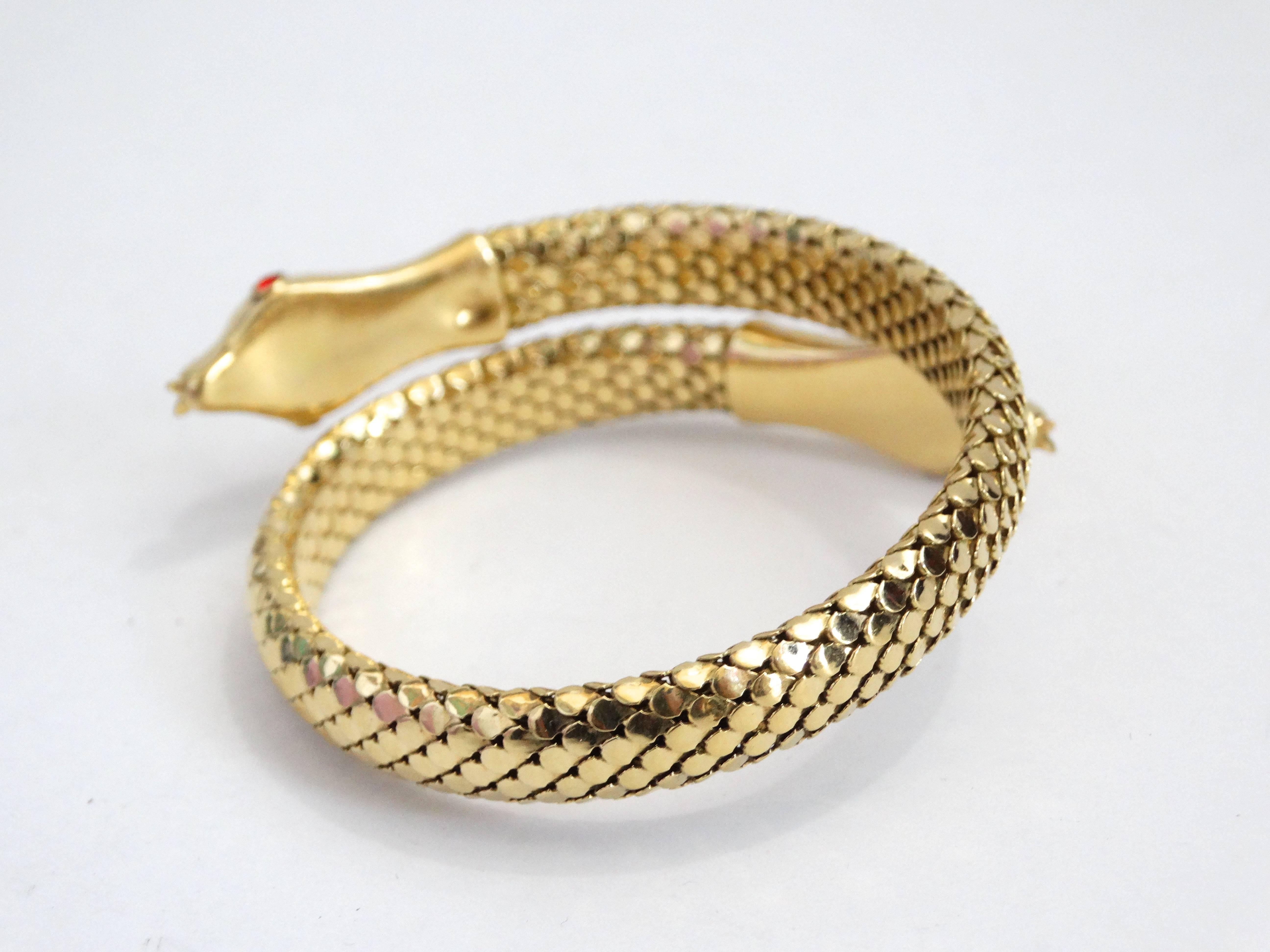 18 Karat Gold Doppelkopf-Wickelarmband mit Schlange umwickelt im Zustand „Hervorragend“ im Angebot in Scottsdale, AZ