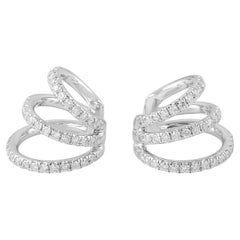 Boucles d'oreilles manchette en or 18 carats et diamants