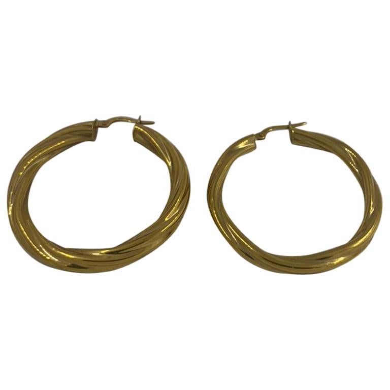 18 Karat Gold Earrings For Sale