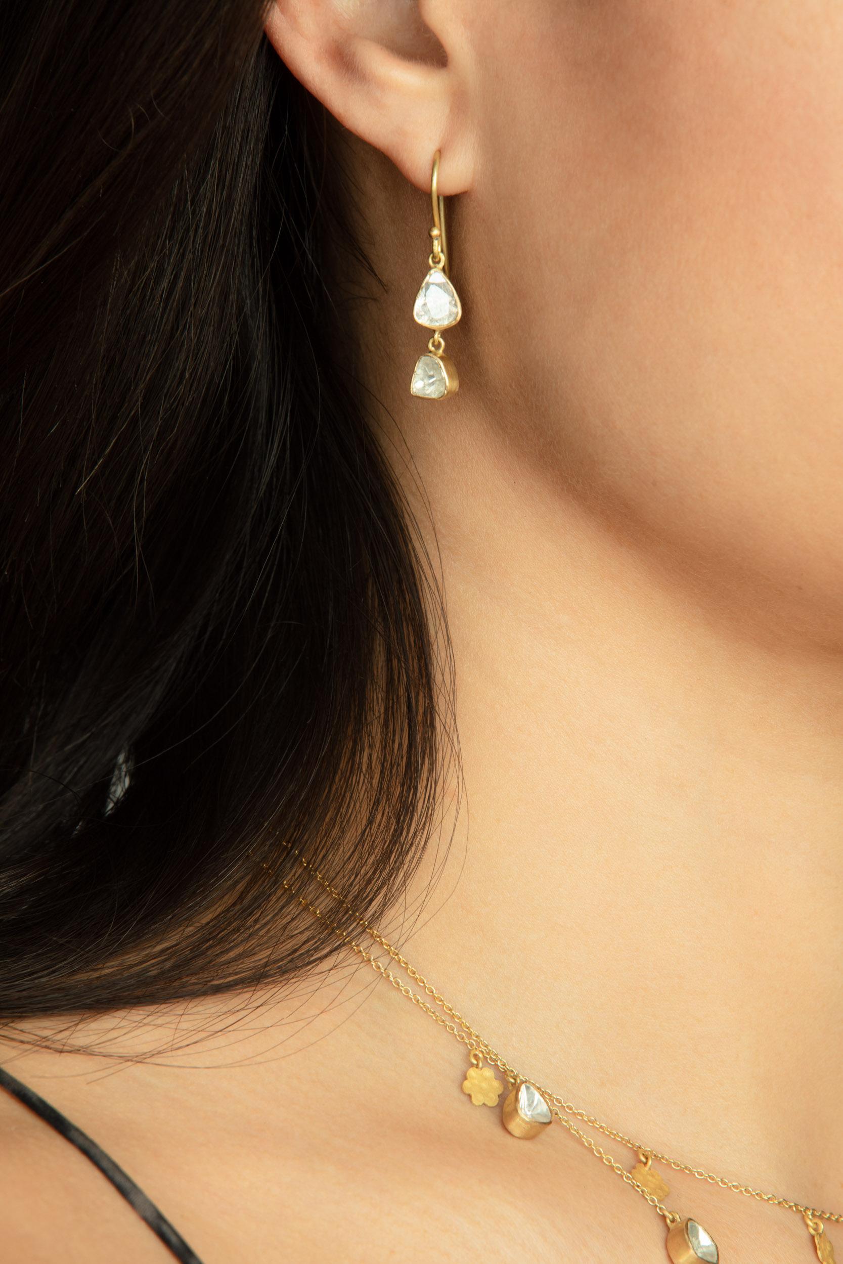polki gold earrings
