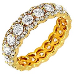 18 Karat Gold Eleganter Diamantring mit Diamanten