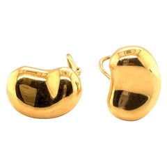18 Karat Gold Elsa Peretti Tiffany & Co. Bean Earrings 