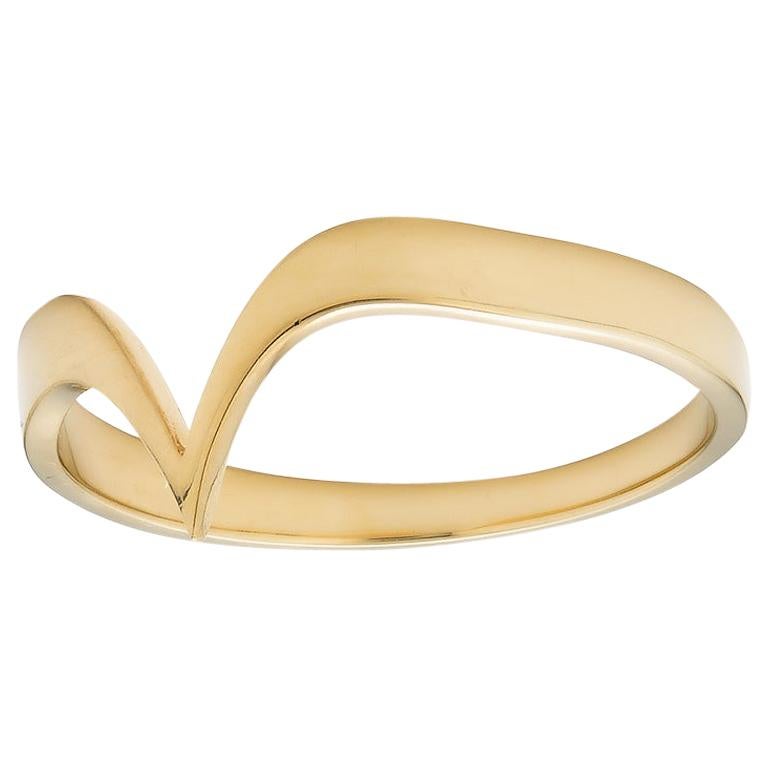 18 Karat Gold Fabri Stackable Ring For Sale