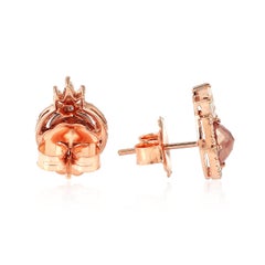Pendientes de oro de 18 quilates con diamantes en láminas fantasía