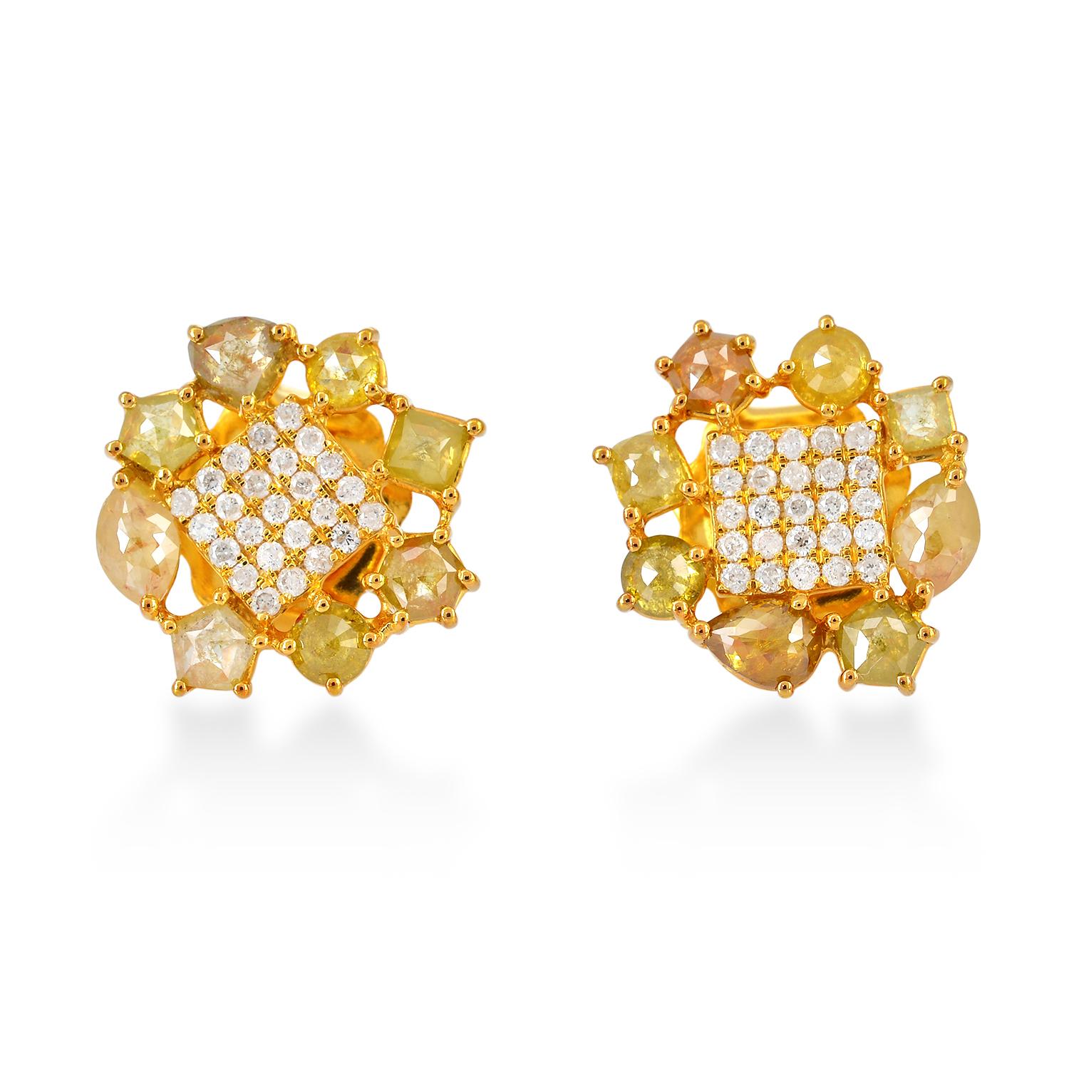 fancy gold stud earrings