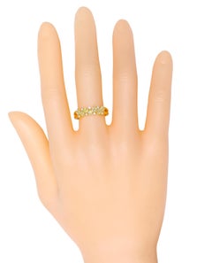 18 Karat Gold Fancy Yellow and White Diamond Eternity Band Ring
