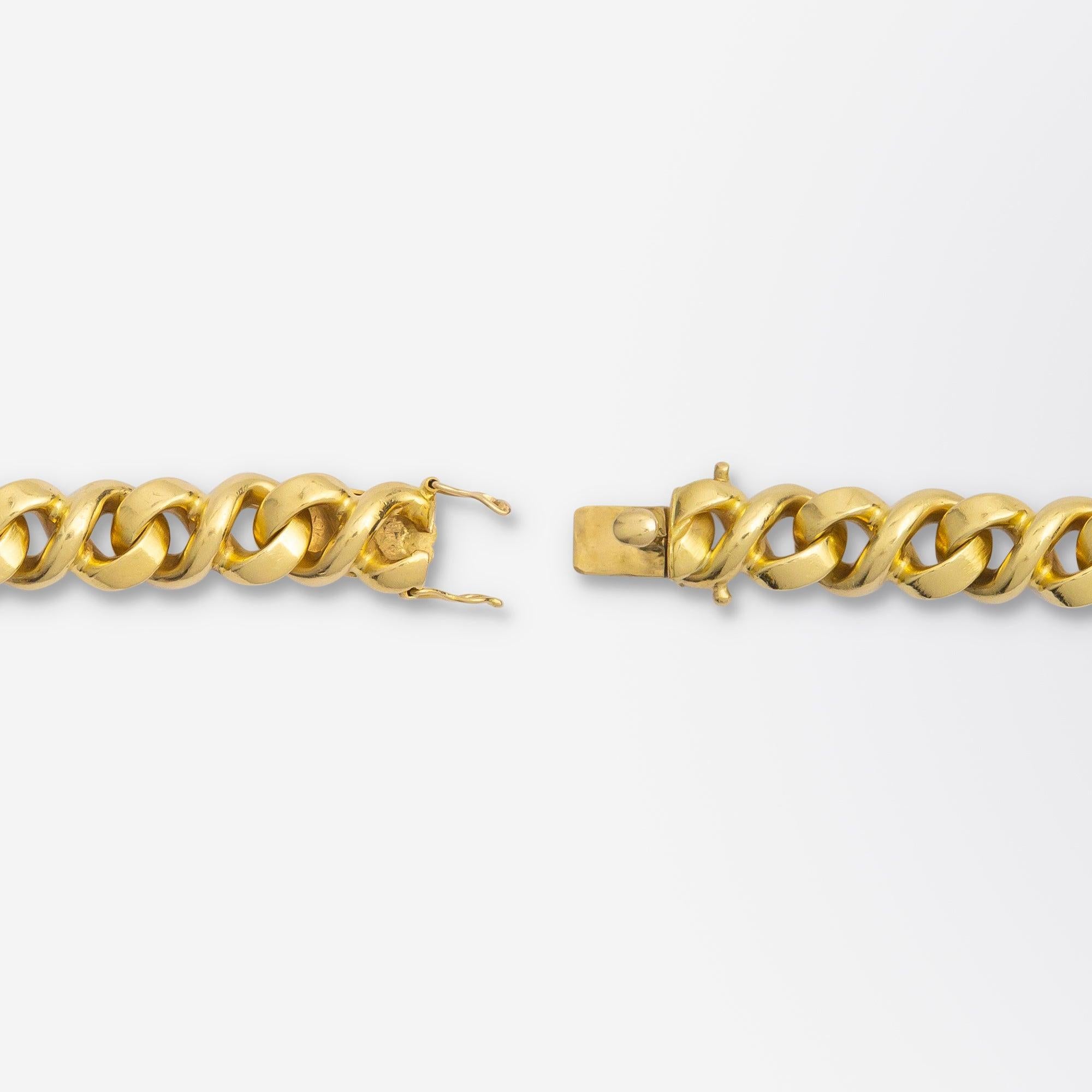 Modern 18 Karat Gold, 'Figure of 8' Bracelet by Garrard of London