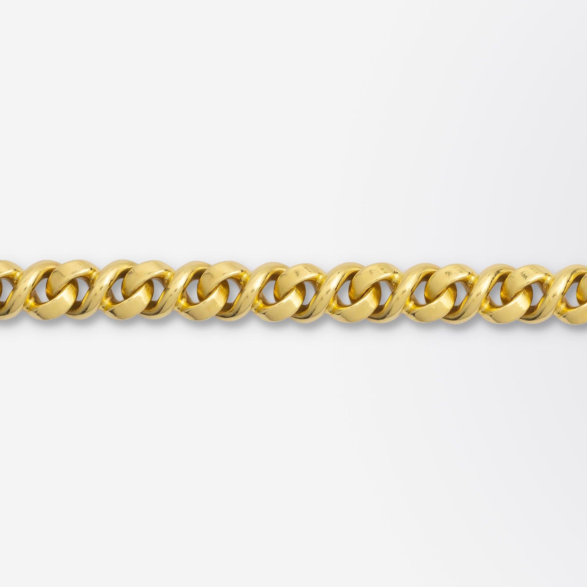 18 Karat Gold, 'Figure of 8' Bracelet by Garrard of London In Good Condition In Brisbane City, QLD