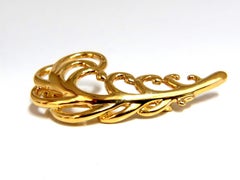 18 Karat Gold Floral Brooch Pin
