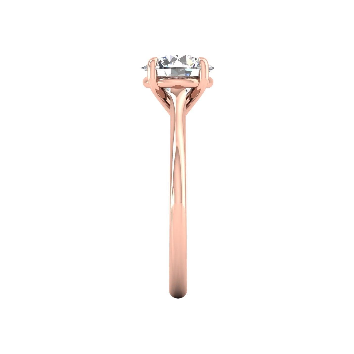 For Sale:  18 Karat Gold Four Prong Solitaire 1 Carat Round Brilliant Diamond I SI2 GIA 4