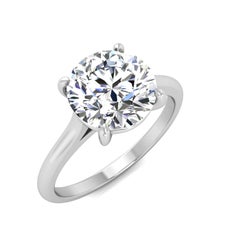 18 Karat Gold Four Prong Solitaire 2 Carat Round Brilliant Diamond F VS2 GIA