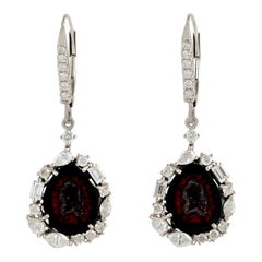 Boucles d'oreilles géode en or 18 carats et diamants